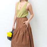 MARGOT PLEATED MIDI SKIRT