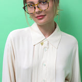 VINTAGE CREAM SILK YSL BLOUSE