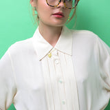 VINTAGE CREAM SILK YSL BLOUSE