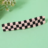 CHECKERED BEADED BARRETTE