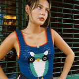 VINTAGE OWL KNIT VEST