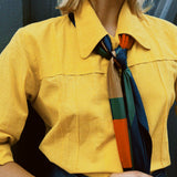 VINTAGE YELLOW BUTTON UP