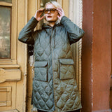 TAION HOOD LONG DOWN JACKET