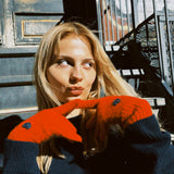 HANSEL FROM BASEL CASHMERE HEART GLOVES, RED