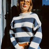 LE BON SHOPPE ZOE COTTON STRIPE SWEATER