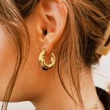 FIGARO 14K GOLD VERMEIL HOOPS