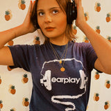 VINTAGE "EARPLAY" NAVY TEE