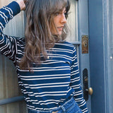 VINTAGE NAVY STRIPE LONG SLEEVE TEE