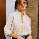 VINTAGE 70s WRANGLER STRIPE BLOUSE