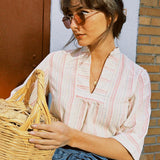 VINTAGE 70s WRANGLER STRIPE BLOUSE