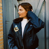 VINTAGE NAVY MILITARY BOMBER JACKET