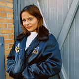 VINTAGE NAVY MILITARY BOMBER JACKET