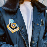 VINTAGE NAVY MILITARY BOMBER JACKET