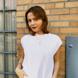 VINTAGE WHITE CUTOFF SWEATSHIRT