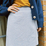 FIONA GINGHAM WRAP MINI SKIRT