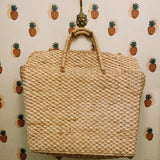 VINTAGE STRAW BASKET BAG