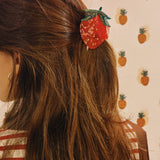 STRAWBERRY LETTER CLAW CLIP